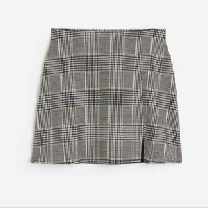 H&M Jersey Mini Skirt Black Plaid